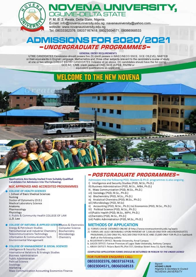 novena university ads