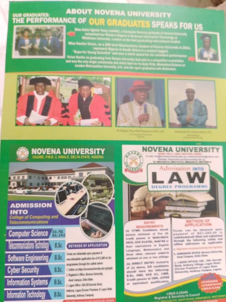 novena university 7